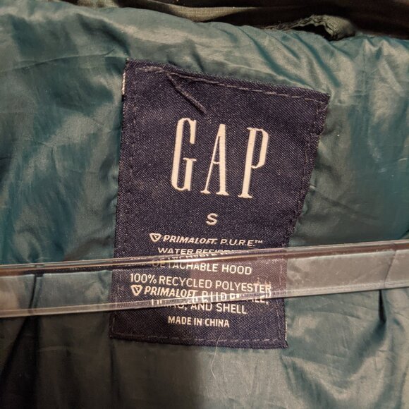 Gap puffer coat green sz small - Picture 3 of 6